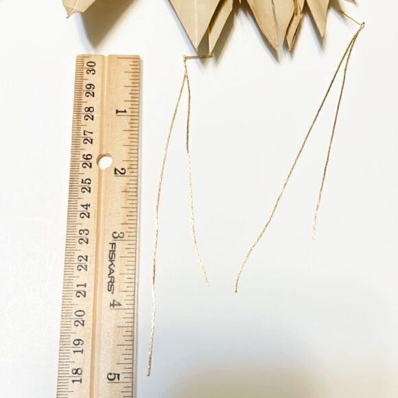 Long thin tassel drop earrings in gold #264 - Picture 6 of 8